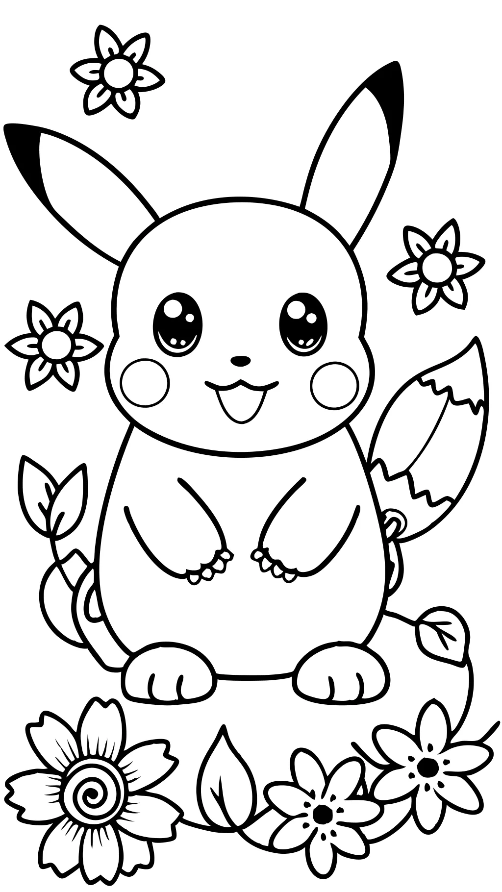 Páginas para colorear de Pikachu gratis